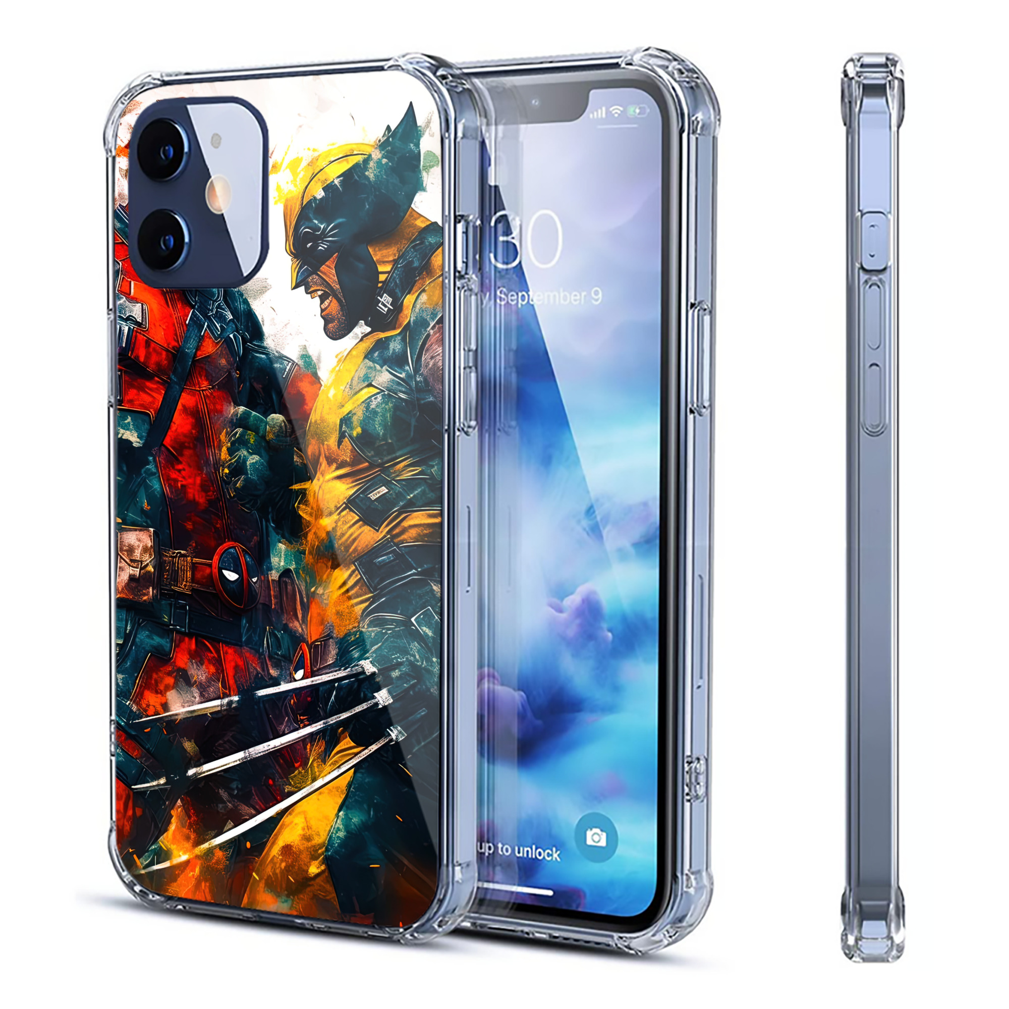 （画像用） Deadpool デッドプール 【iPhone 12シリーズ対応】透明スマホケース（クリアソフトケース）